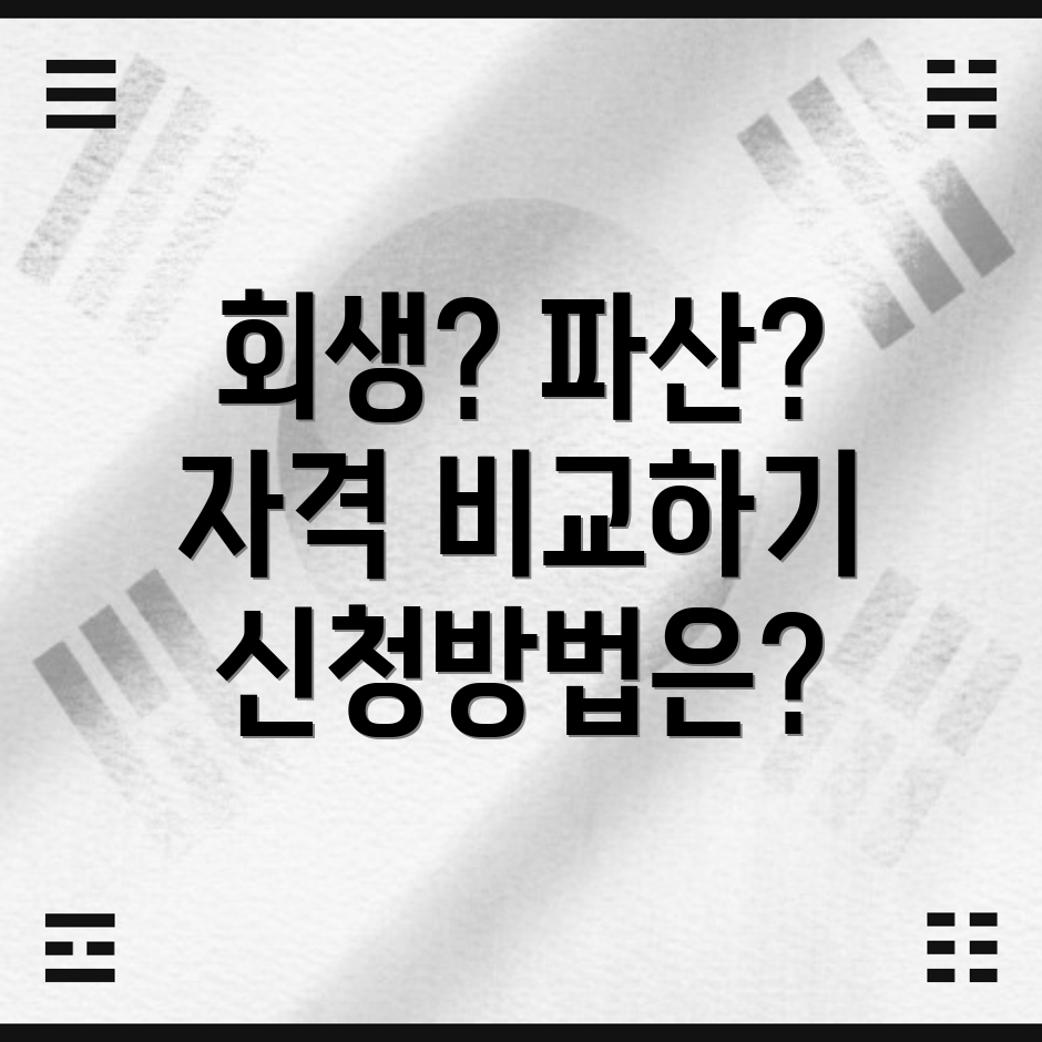 개인 회생과 파산 신청 자격