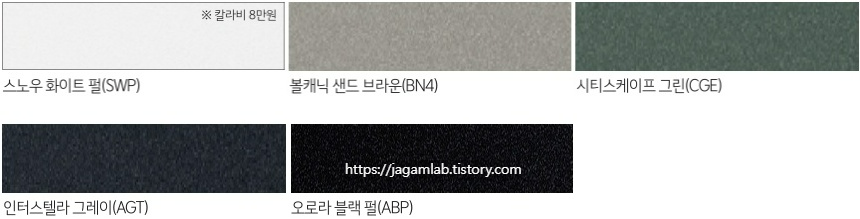 2026 쏘렌토 2.5 가솔린 터보 스노우 화이트 펄, 볼캐닉 샌드 브라운, 시티스케이프 그린, 인터스텔라 그레이, 오로라 블랙 펄