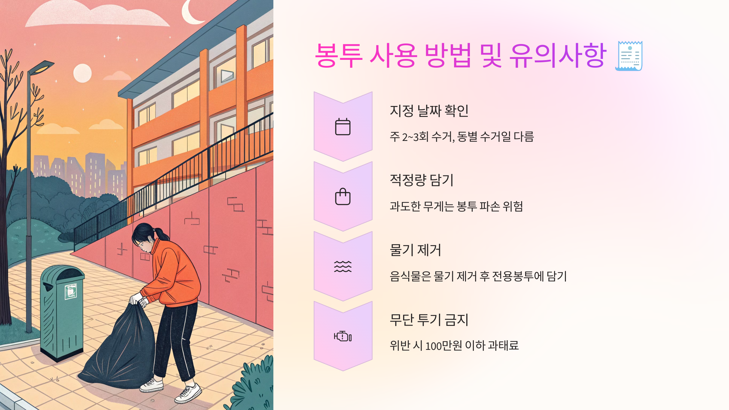 봉투 사용 방법 및 유의사항 🧾