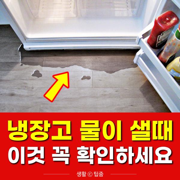 냉장고 물이새는현상,냉장고 고장,팁줌