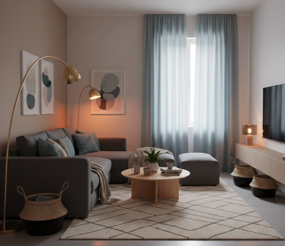 1인가구 겨울컬러 차콜그레이, 미스티블루, 샌드베이지