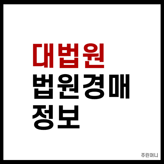 대법원 법원경매정보