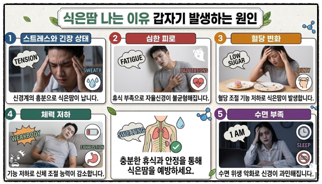 식은땀 원인-사진