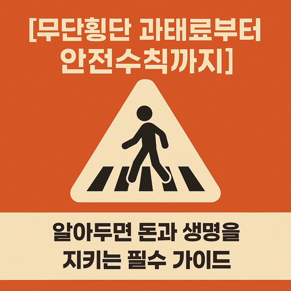 무단횡단 과태료부터 안전수칙까지