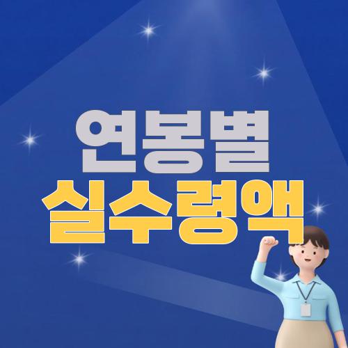 연봉별 실수령액