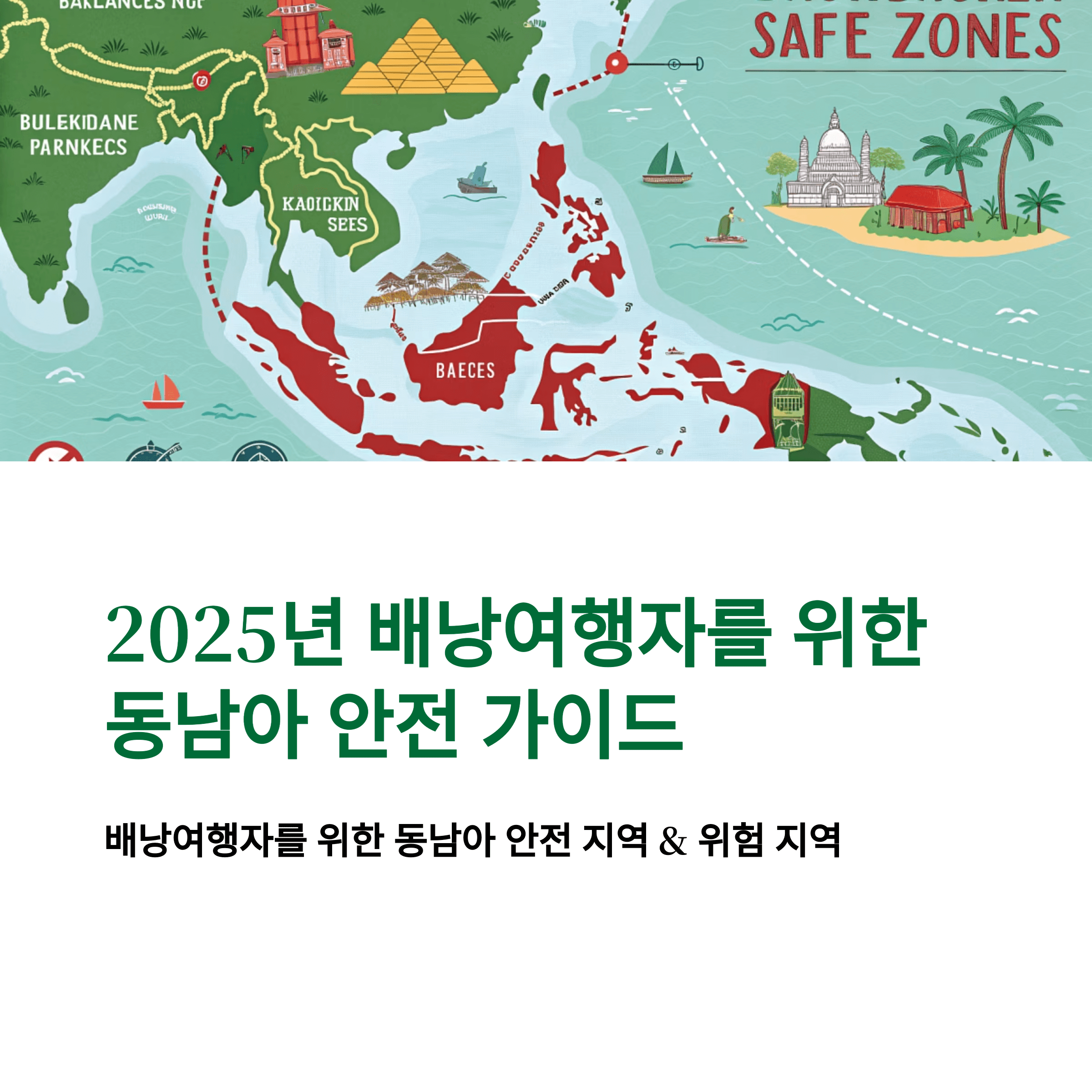 배낭여행자를 위한 동남아 안전 지역 & 위험 지역 (2025년 최신 분석)