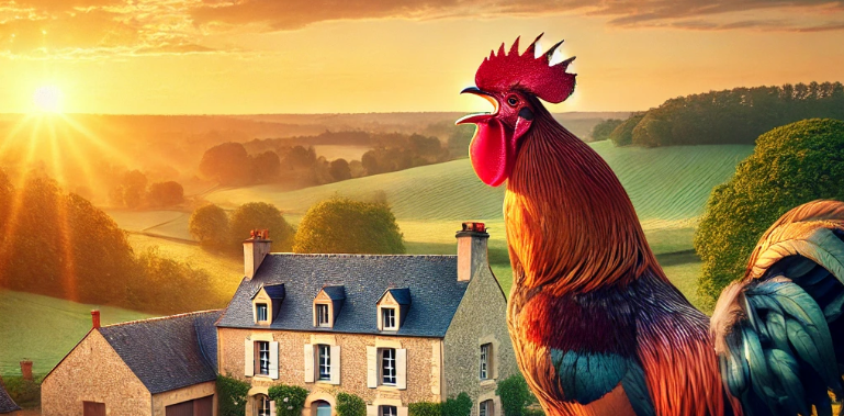 프랑스에서 수탉 울음소리