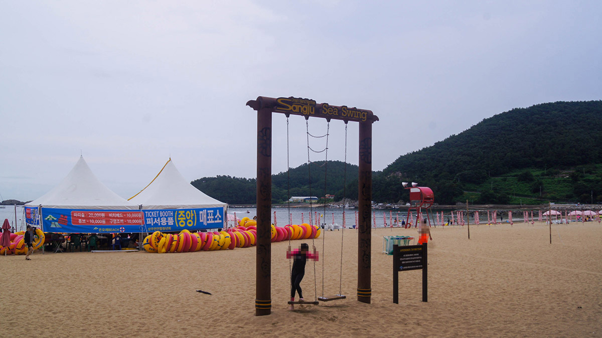 상주 은모래비치 해변.