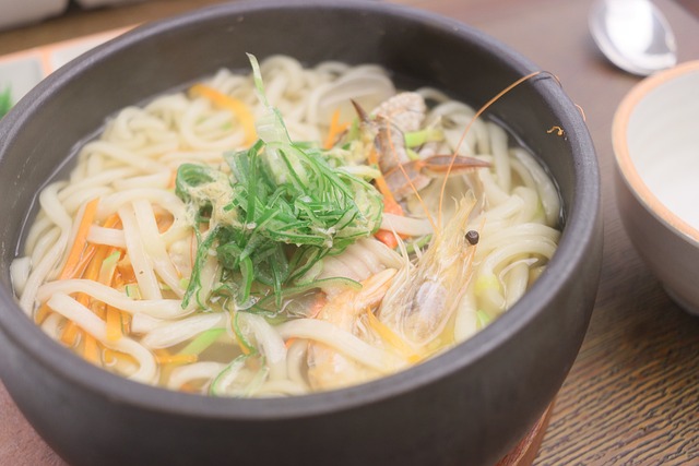 Warm bowl of kalguksoo (Korean noodles)