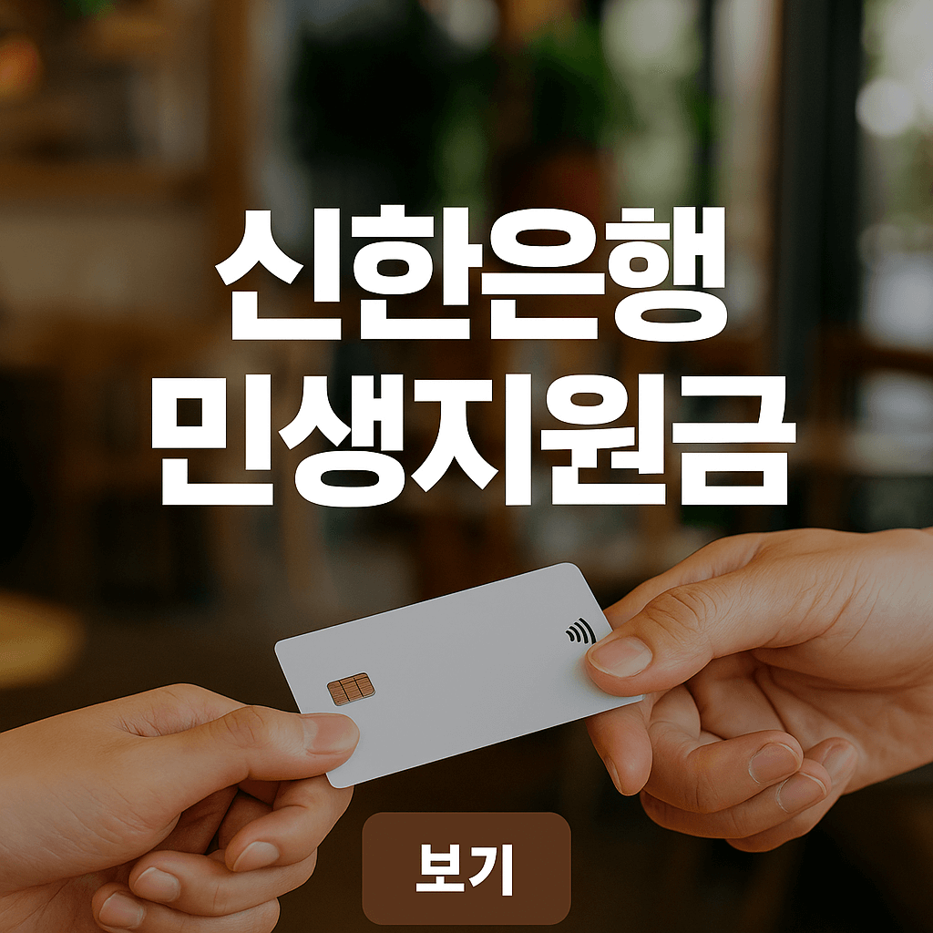 신한은행 민생회복지원금 신청방법