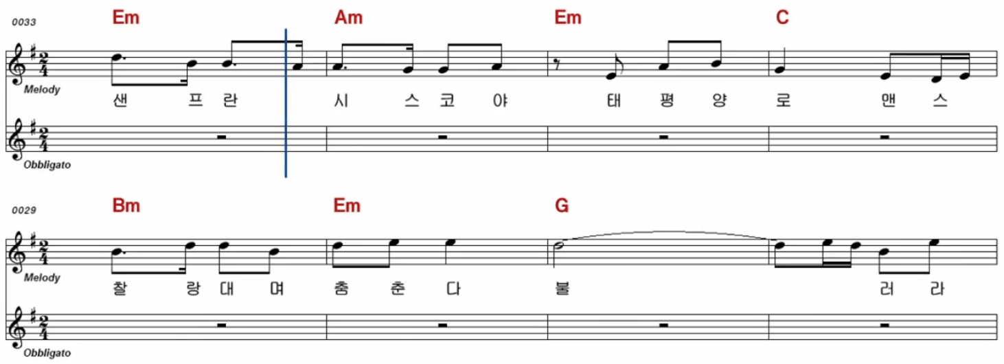 설하윤(장세정) 샌프란시스코 악보