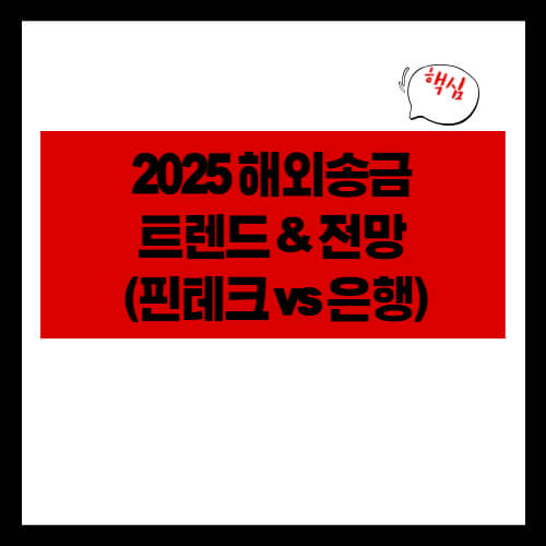 2025 해외송금 트렌드 &amp; 전망 (핀테크 vs 은행)
