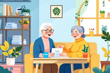 기초연금 지금받고 행복해하는 노부부