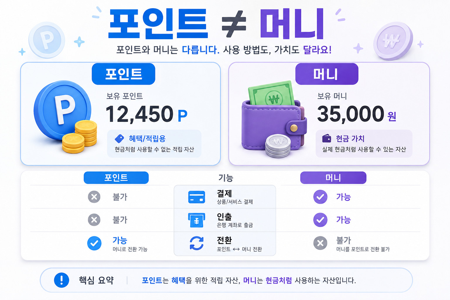 앱테크 포인트 머니 계좌출금 결제 사용 차이
