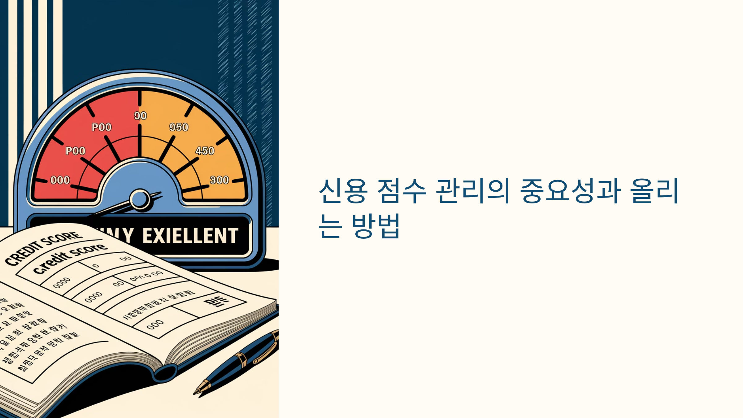 신용 점수관리의 중요성 안내