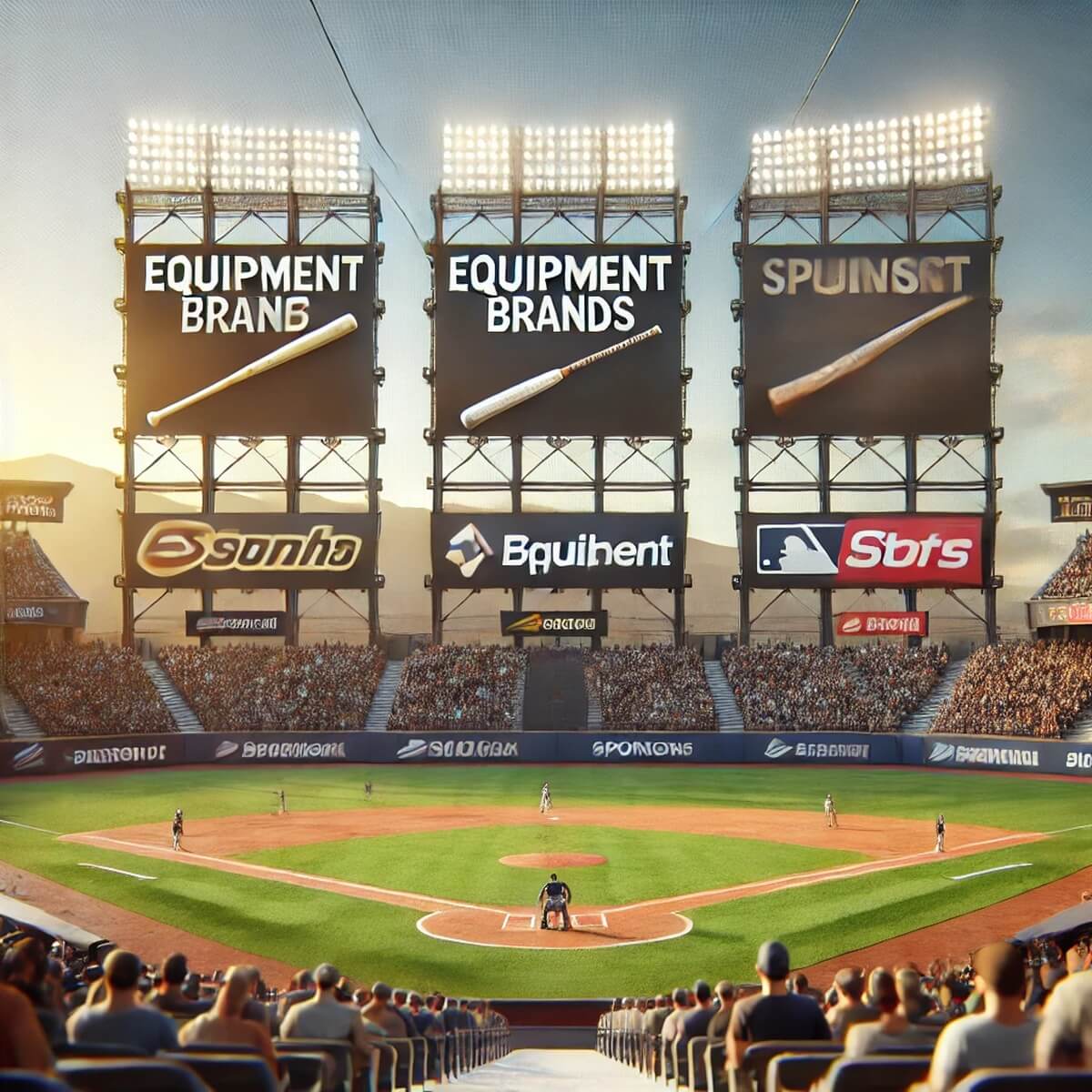 야구장 내 브랜드 부스 광고 배너