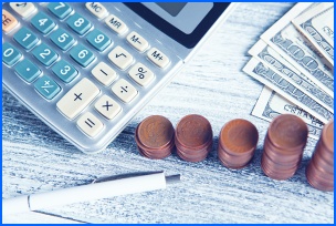 계산기 동전 볼펜