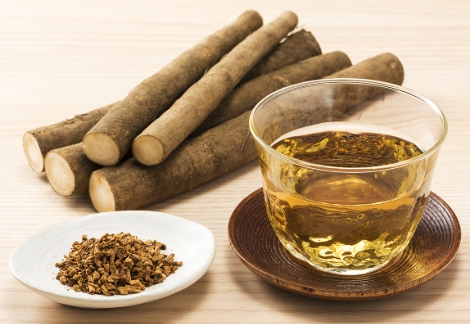 한국의 떡 종류 석이편-우엉차