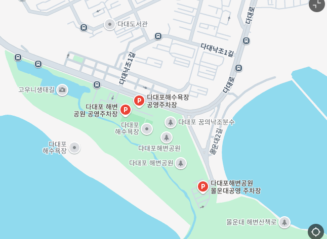 다대포 해수욕장 공영주차장