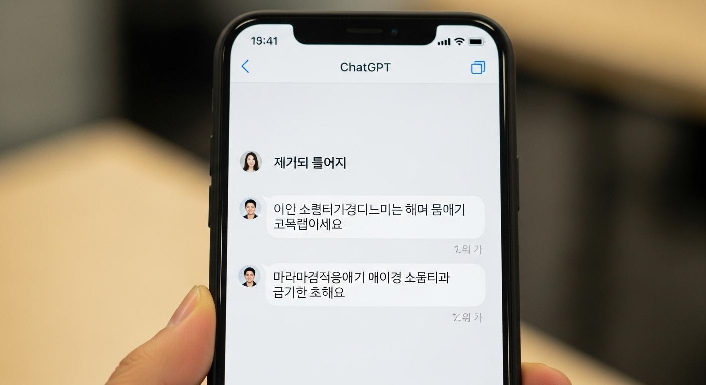 챗지피티 한글로 대답