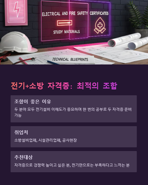 전기+소방 자격증 최적의 조합