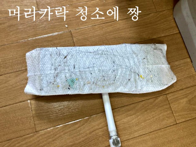 막대걸레 머리카락 청소 마른 물티슈 활용법 청소팁, 집안일팁, 팁줌 매일꿀정보