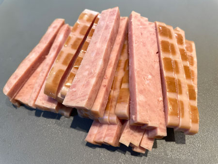 감자볶음 재료 - 채 썬 햄