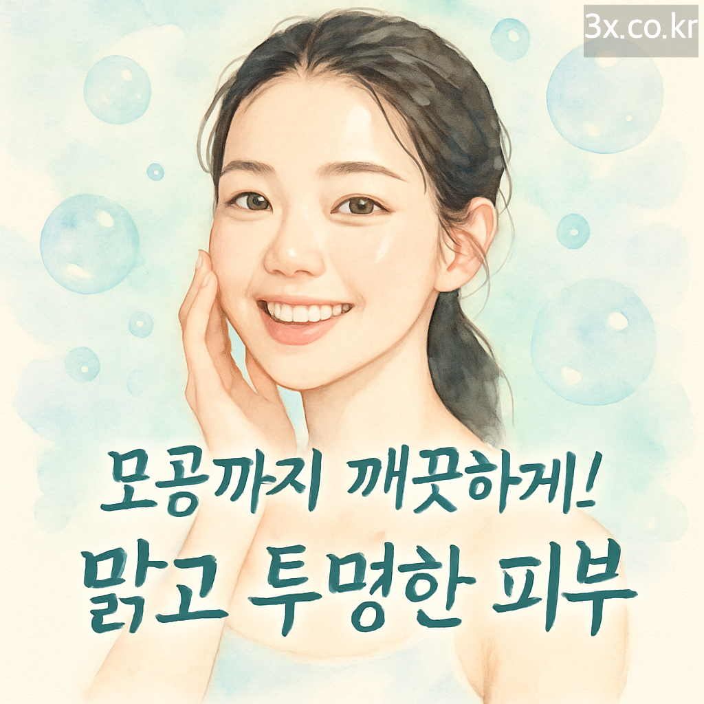 모공까지 깨끗하게! 💧 맑고 투명한 피부