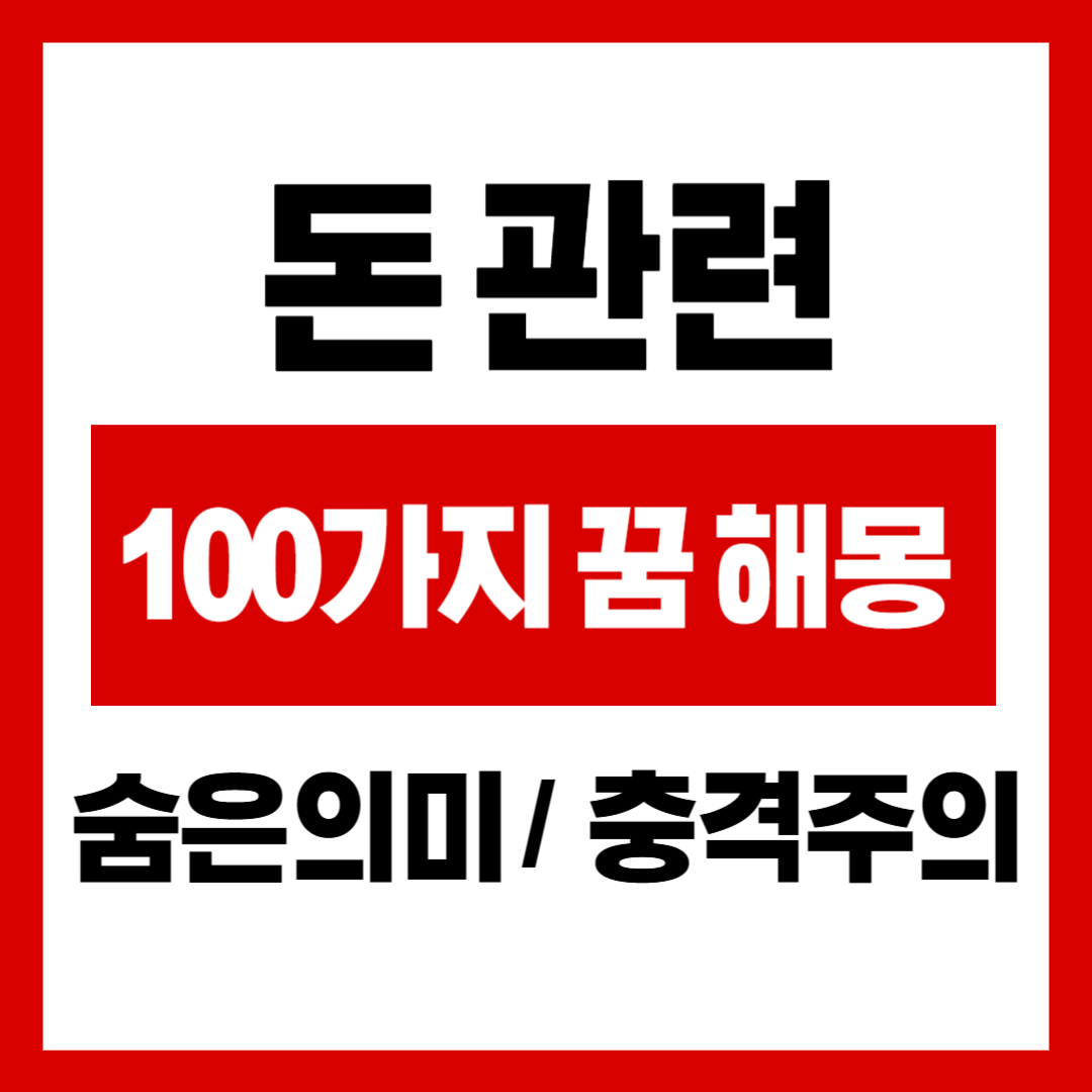 돈 꿈해몽 관련된 이미지