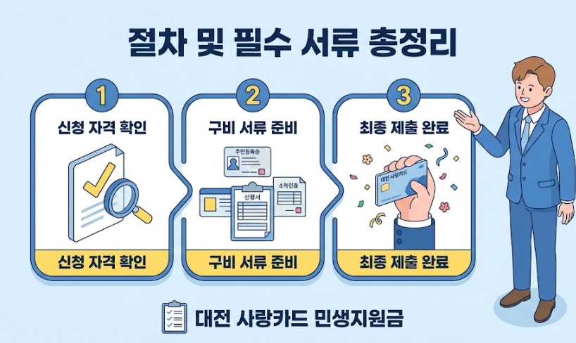 대전 사랑카드 민생지원금 신청 방법