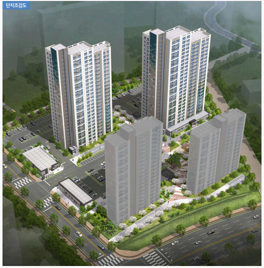 군포송정_A-1BL 행복주택 단지 조감도