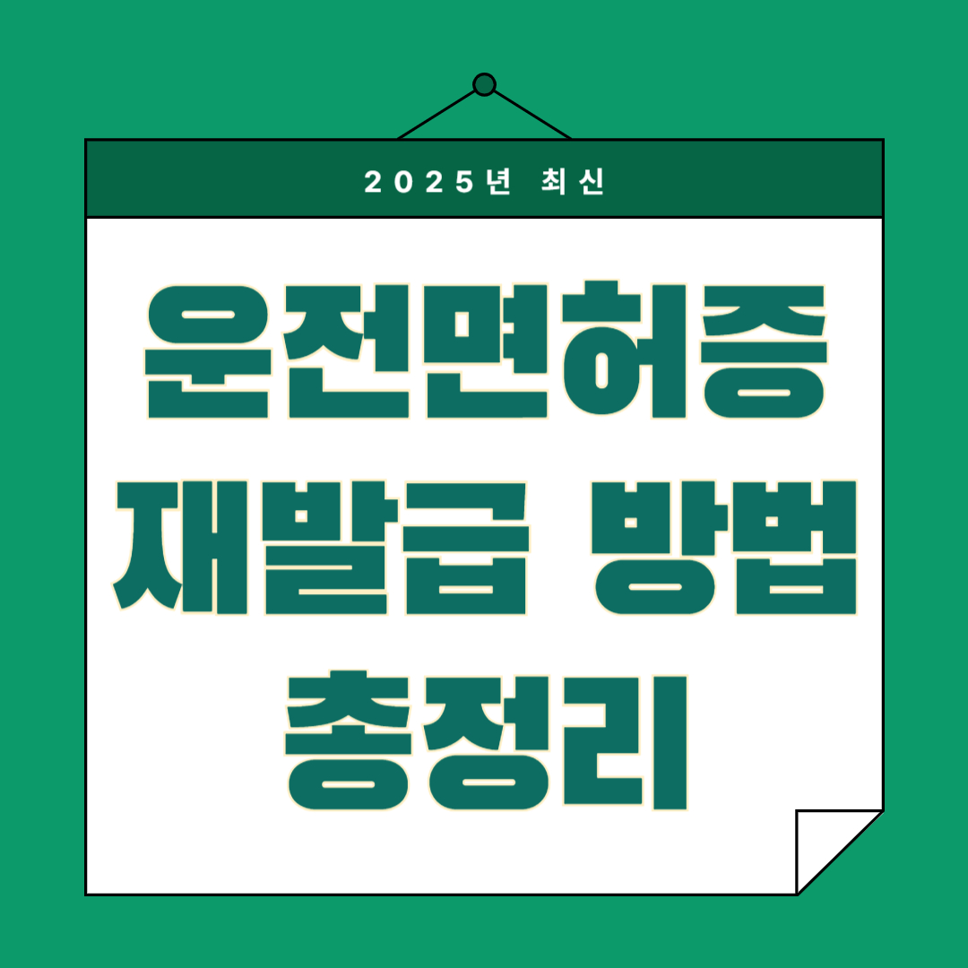 운전면허 분실 재발급