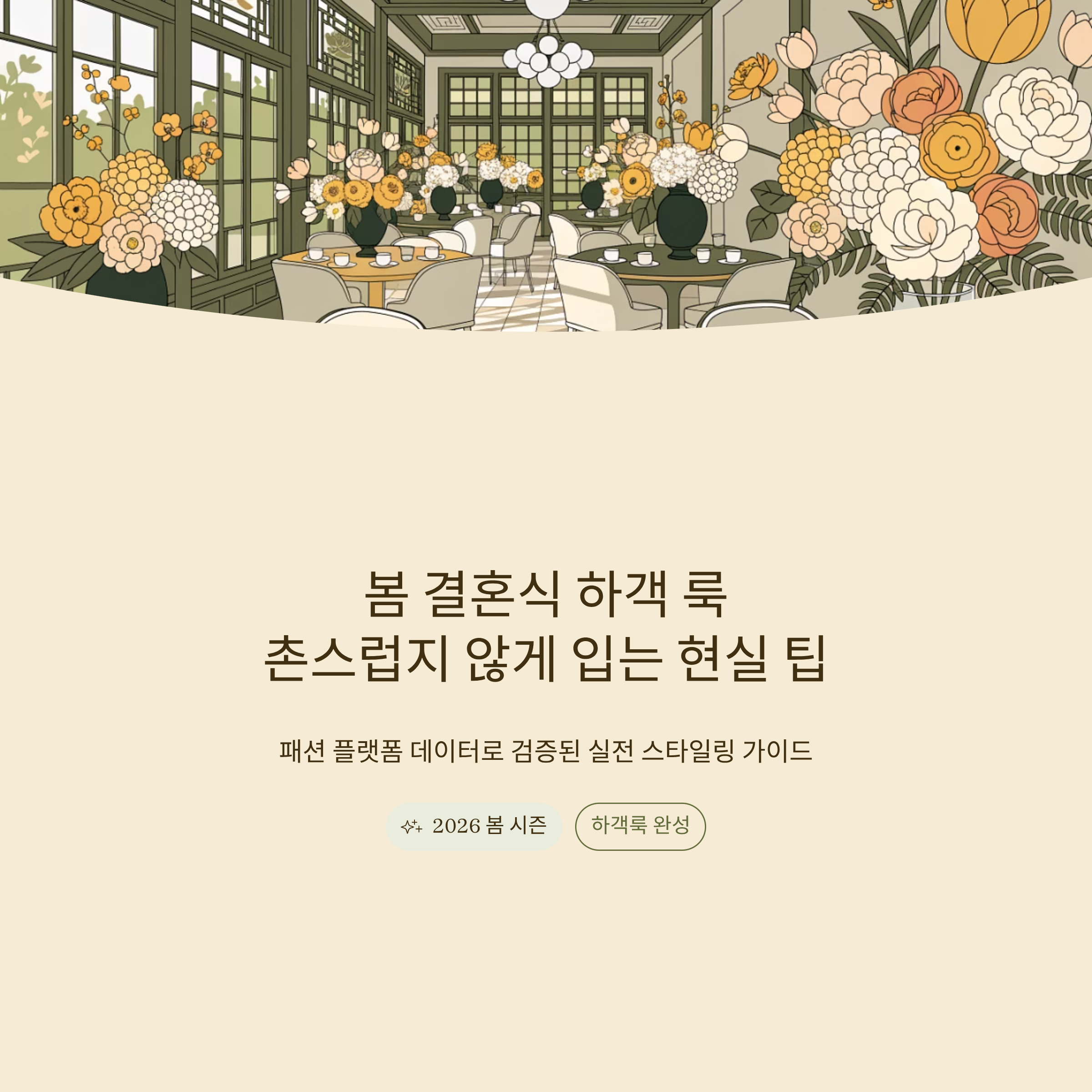 봄 결혼식 하객 룩 촌스럽지 않게 입는 현실 팁