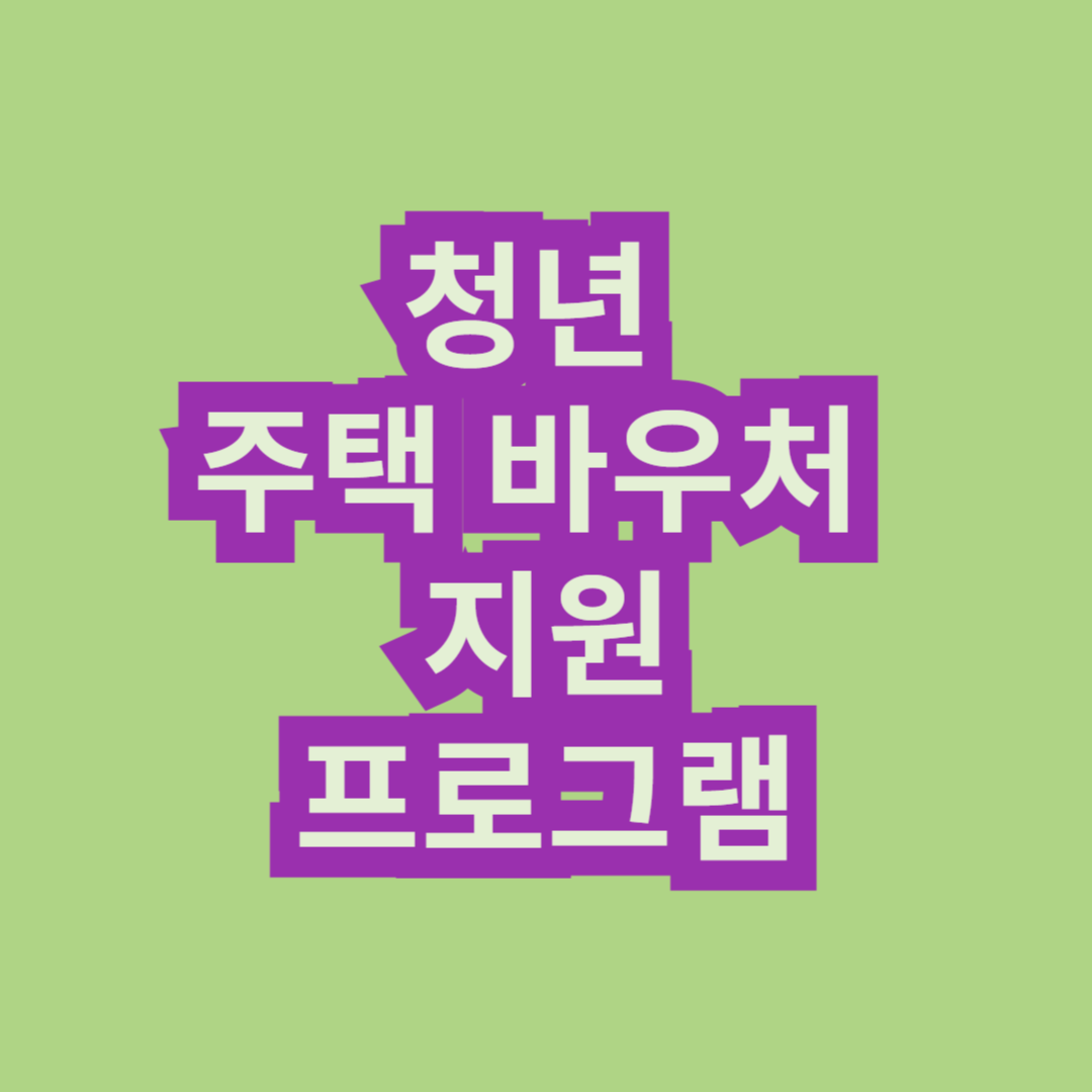 청년 주택 바우처 지원 프로그램