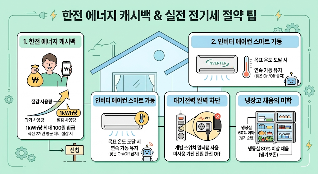 한전 에너지 캐시백 전기세 절약