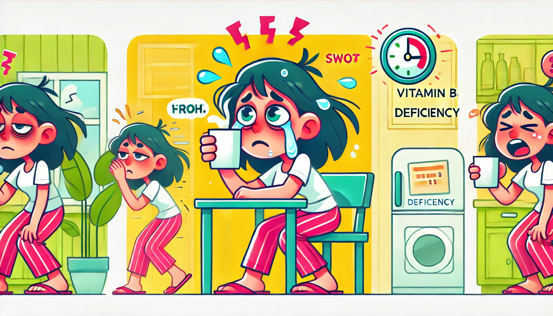 피곤해-하는-여자-일러스트