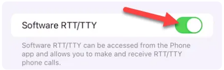 Software RTT/TTY 활성화