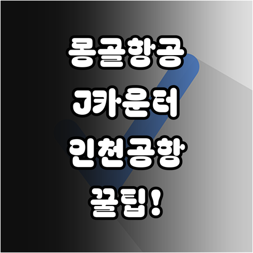 몽골항공 인천공항 제1터미널 J카운터..