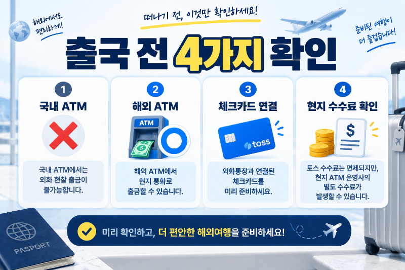 토스 외화통장 현찰 수령과 해외 ATM 이용 전 체크리스트