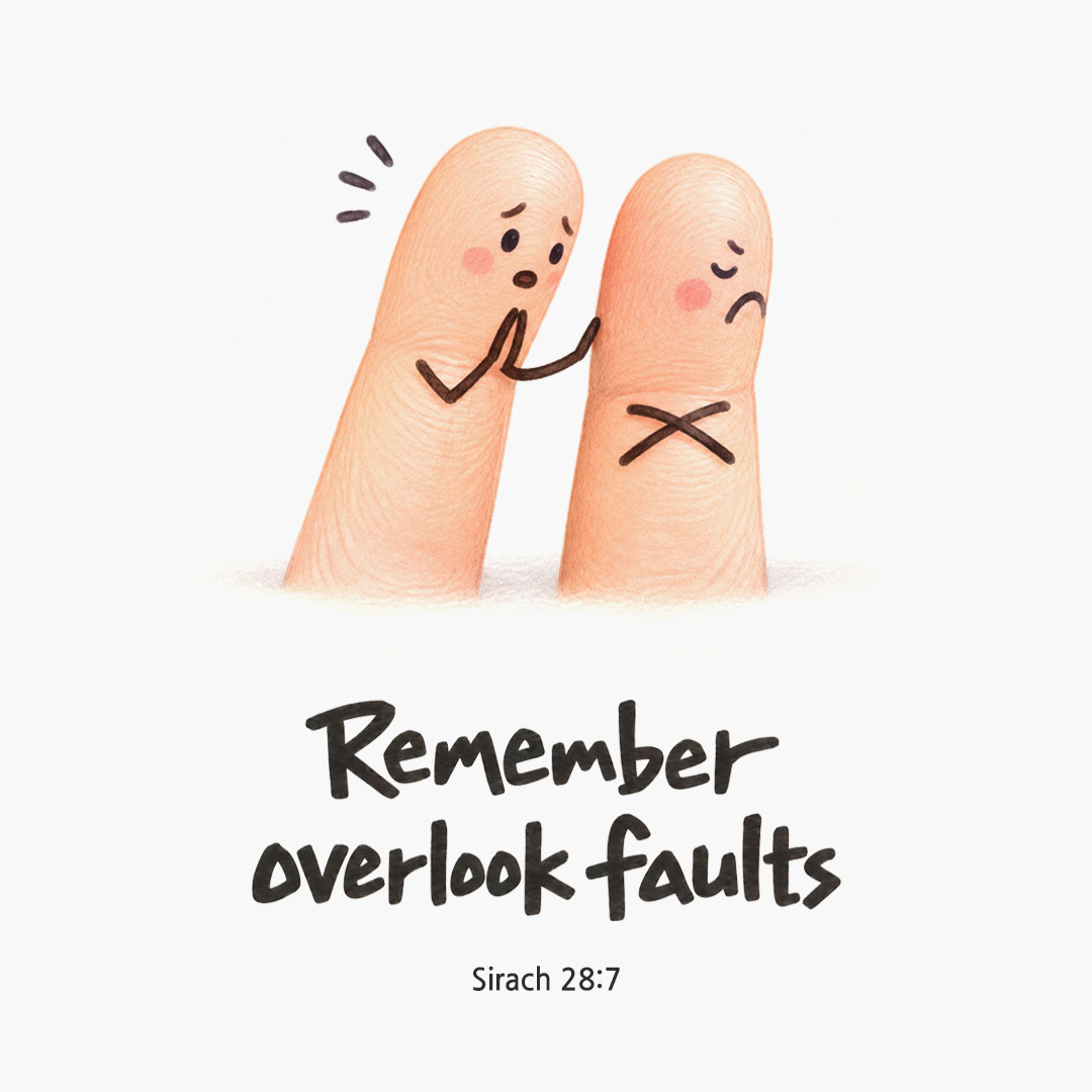 Today's Bible verse card Sirach 28:7 scripture image