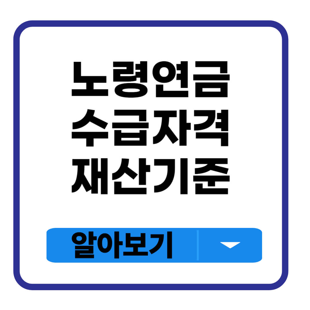 노령연금 수급자격 재산기준