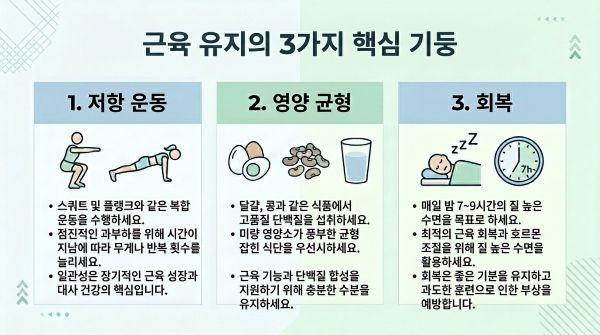 근육유지의 3가지 핵심 기둥