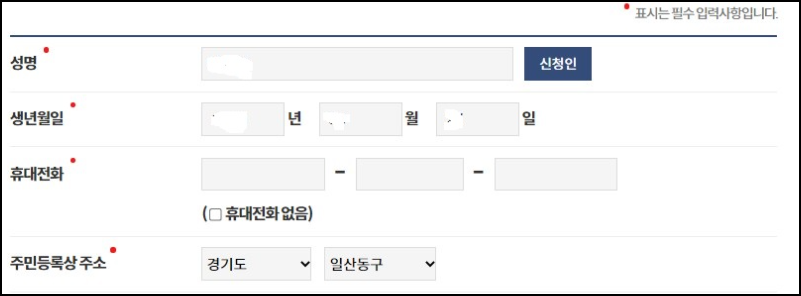 내 정보 입력