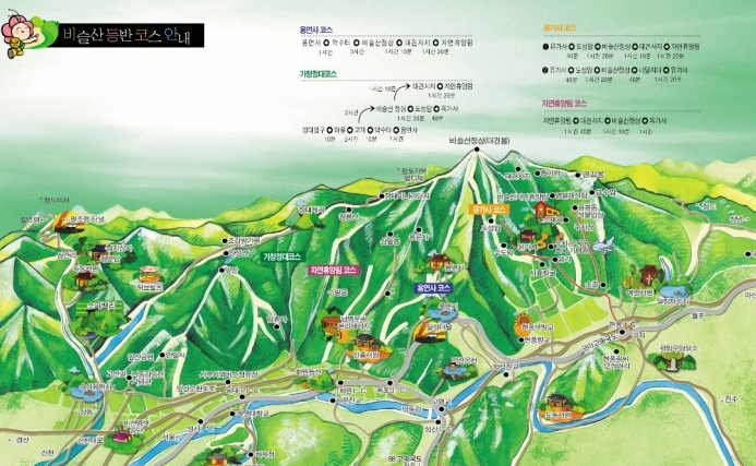 비슬산등산안내표