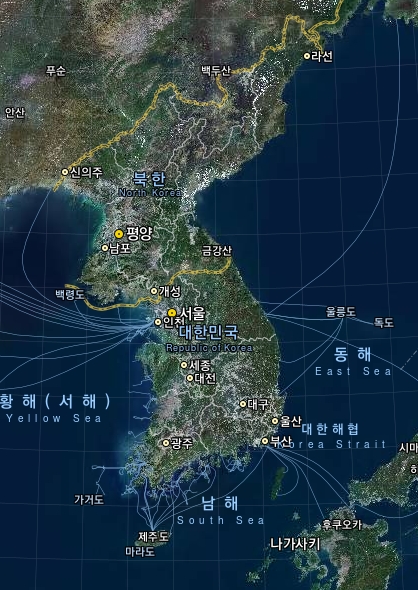 스카이뷰로 넓은 지역을 조망하는 모습