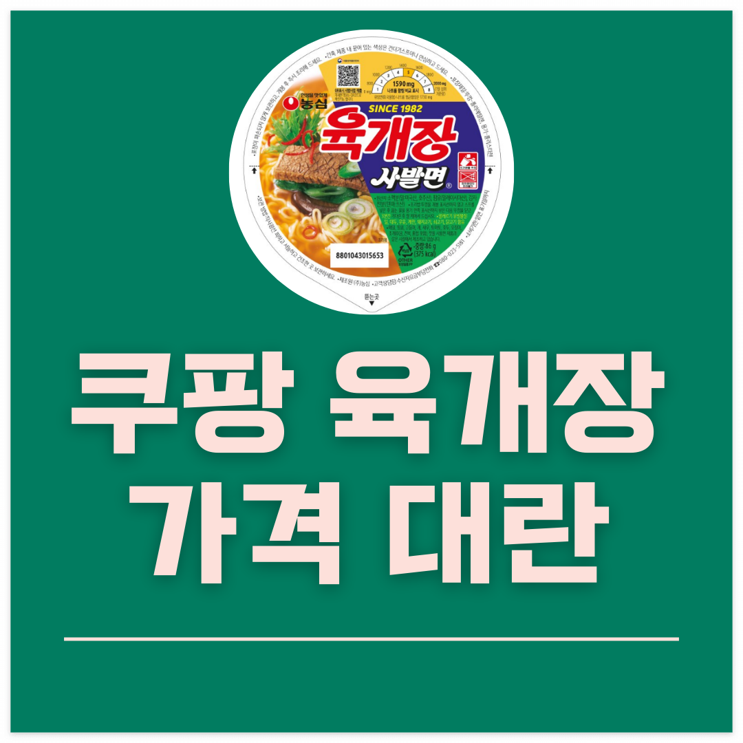 쿠팡 육개장 사발면