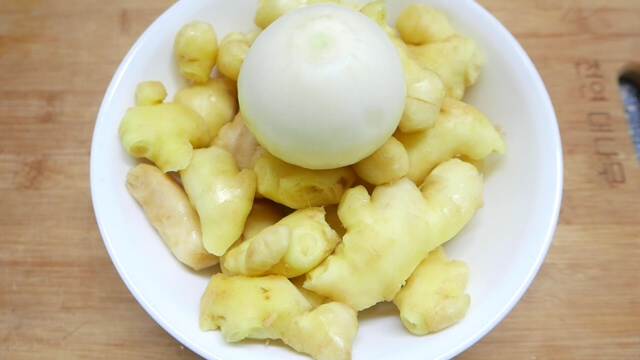 생강 정리한 모습