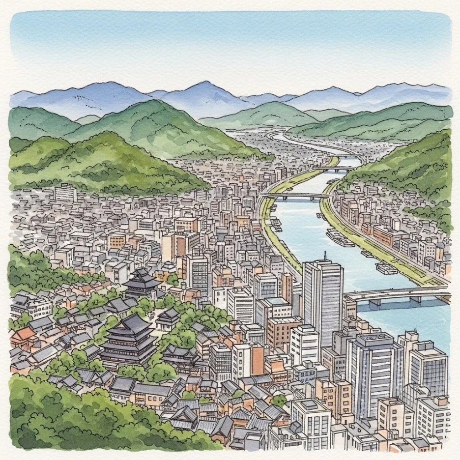 도쿠시마의 아름다운 전경