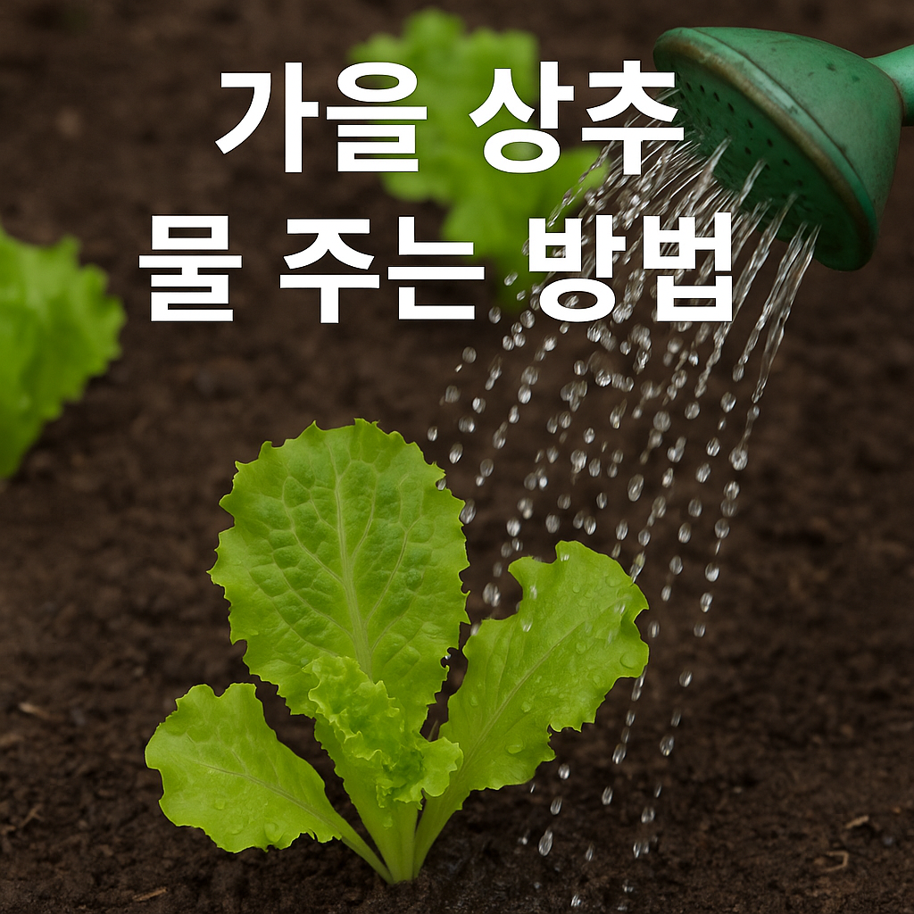 가을 상추 물 주는 방법