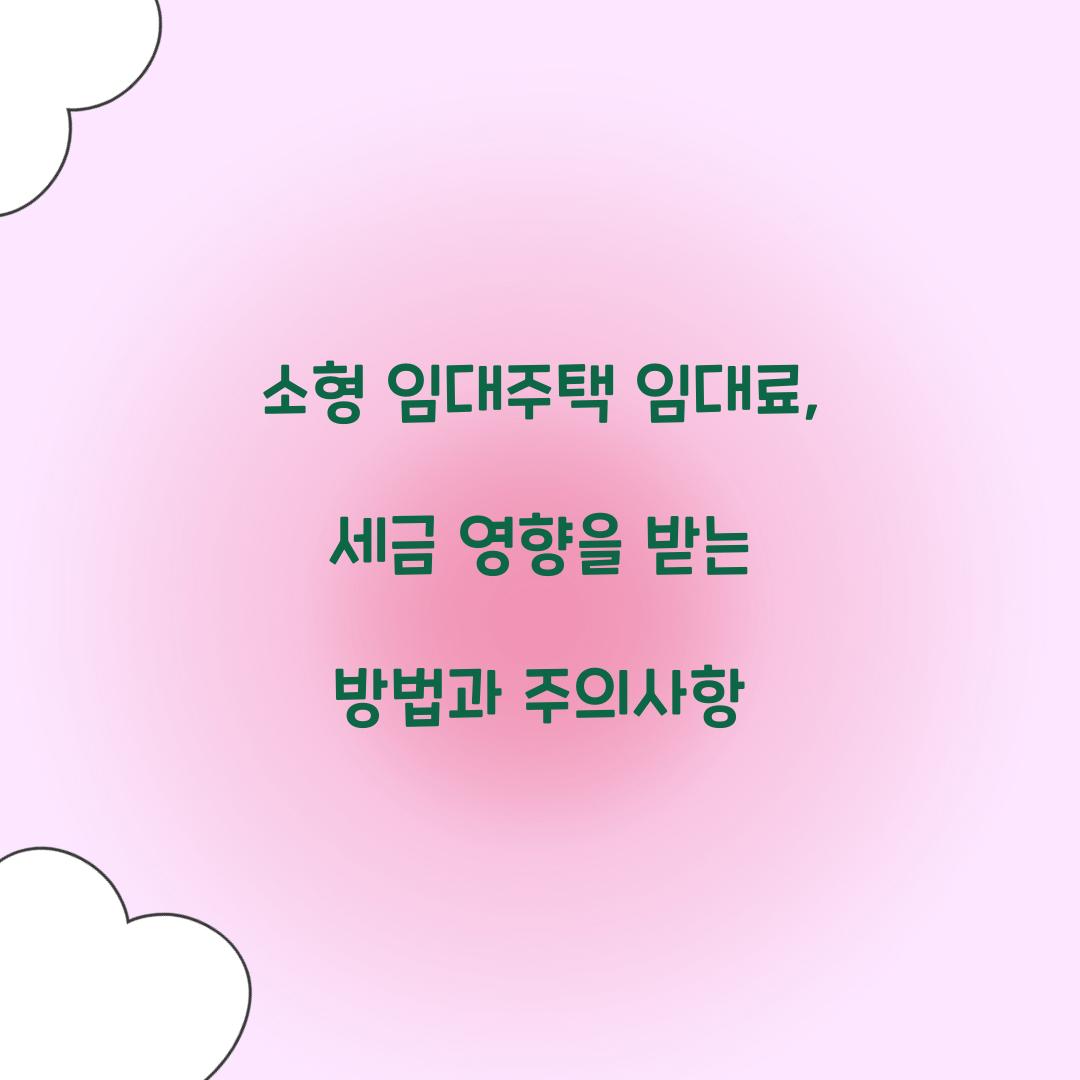 소형 임대주택 임대료